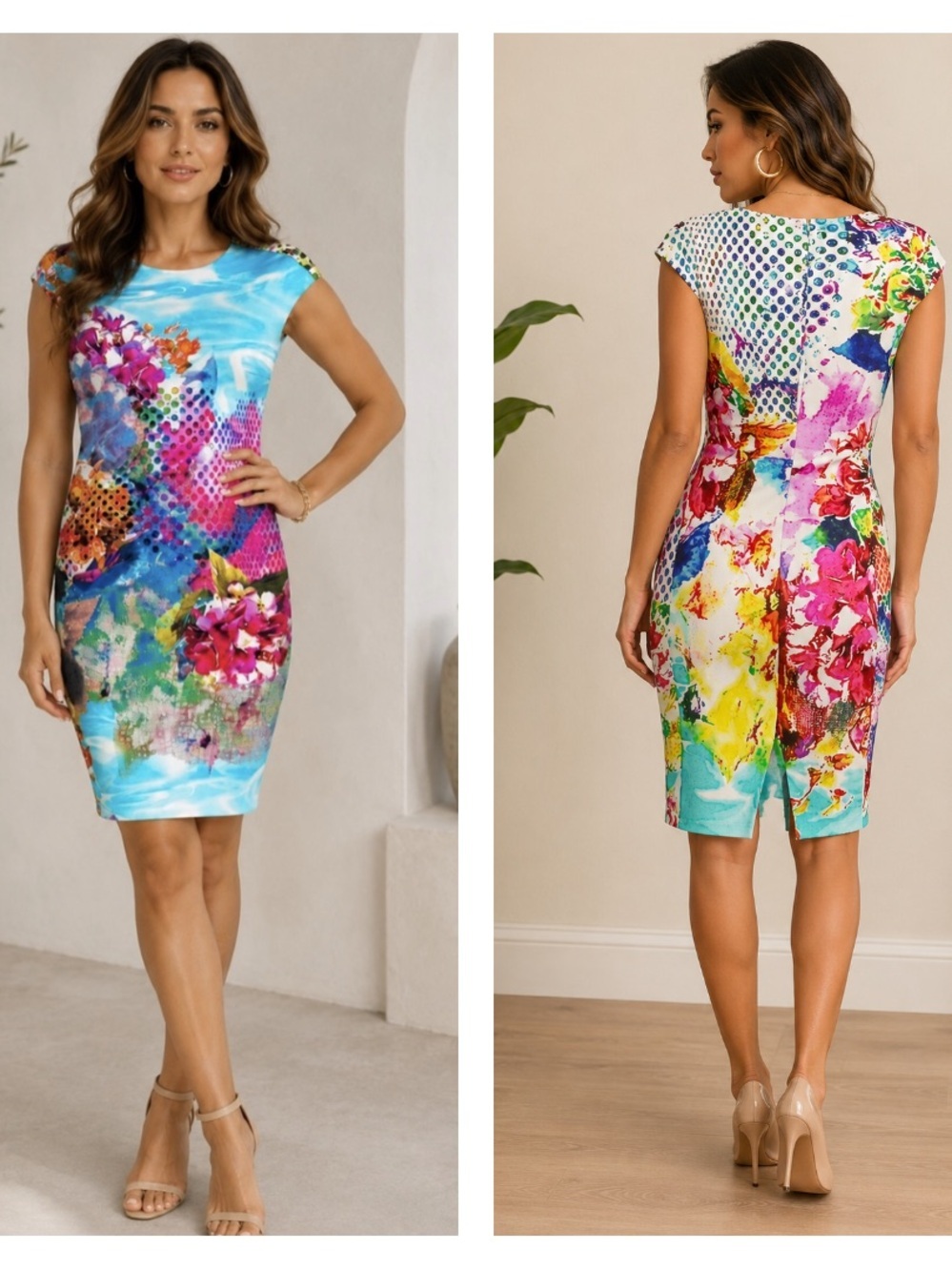 Clover Canyon Multicolor Floral Scuba Dress XS